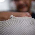 Ashraf Hanna at work in his studio 2019